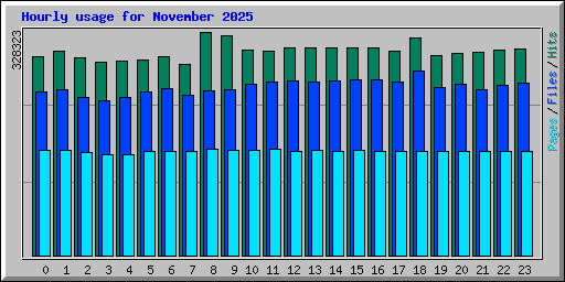 Hourly usage for November 2025