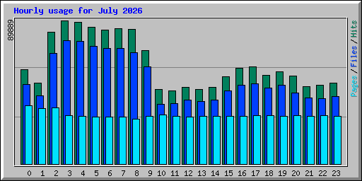 Hourly usage for July 2026