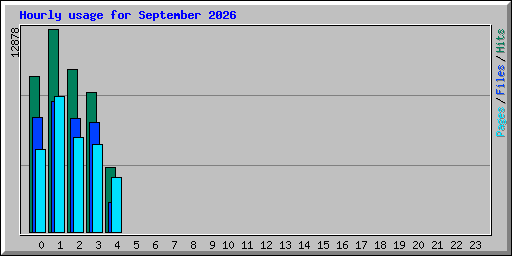 Hourly usage for September 2026